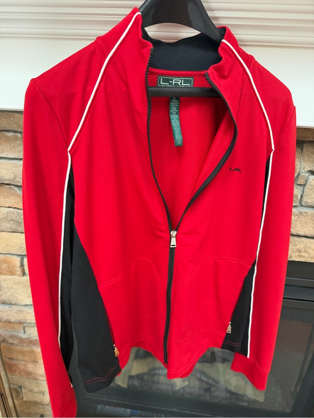 Ralph LaurenWomen's Red Zip-Front Athletic Jacket